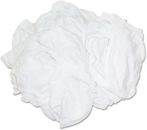 Hospital Specialty Bleached White T-Shirt Rags Multi-Fabric 25 lb Polybag