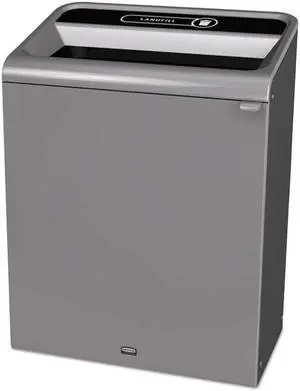 Rubbermaid 1961507 Configure Indoor Recycling Waste Receptacle, 45 Gal, Gray, Landfill