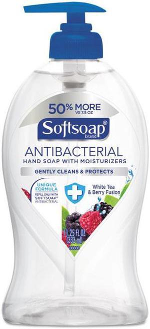 Softsoap US03574A Antibacterial Hand Soap, White Tea & Berry Fusion, 11 1/4 Oz Pump Bottle, 6/Ctn