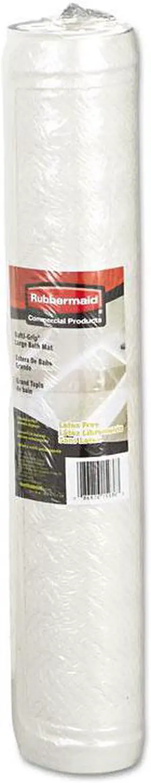Rubbermaid 1982726 Safti-Grip Latex-Free Vinyl Bath Mat, 16 X 28, White