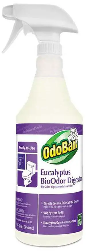 OdoBan CCC927062-QC12 Bioodor Digester, Eucalyptus Scent, 32 Oz Bottle, 12/Carton