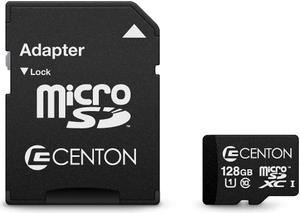 Centon 128GB microSDXC UHS-I/Class 10 Memory Card with Adapter (S1-MSDXU1-128GTA)