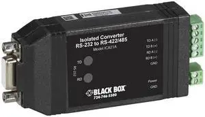 Black Box IC821A Box Universal Rs-232 To Rs-422/485 Converter - 1 X Db-9 Rs-232 , 1 X Terminal Block - External