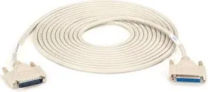 DB25 Extension Cable, DB25 Male, DB25 Female, 20-ft. (6.0-m)