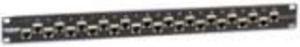 Black Box C6AFP70S-24 CAT6A Staggered Feed-Through Patch Panel - 1U, Shielded, 24-Port