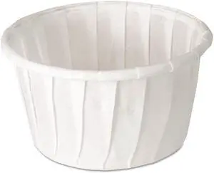 Treated Paper Souffle Portion Cups, 1 1/4 Oz., White, 250/bag