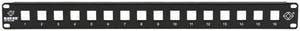 Black Box GigaStation2 High-Density Multimedia Patch Panel, 16-Port, 1U