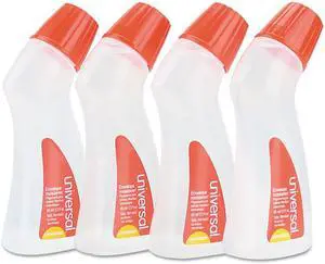 Universal UNV46065VP Envelope Moistener With Adhesive, 2.2 Oz Bottle, Clear, 4/Pack
