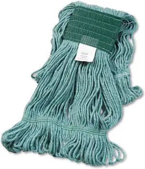 Boardwalk BWK502GNCT Super Loop Wet Mop Head, Cotton/Synthetic, Medium Size, Green, 12/Carton