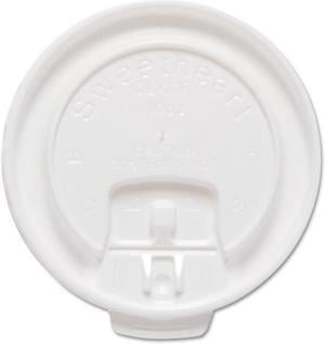 Dart DLX10R-00007 Liftbk & Lock Tab Cup Lids For Foam Cups, Fits 10Oz Cups, White, 2000/Carton