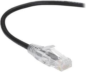 Black Box C6PC28-BK-01 Slim-Net Cat6 Patch Cable Black 1Ft