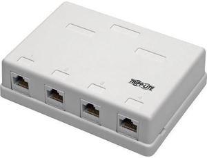 Tripp Lite Cat6 Surface-Mount Box 4-Port Unshielded 110 Idc Punchdown Rj45