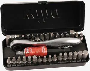 Wiha 74996 Bit Ratchet Compact Storage Box Set, 35 Pieces
