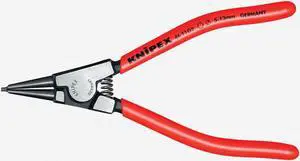 KNIPEX 46 11 G3 5-1/2" Circlip Pliers For Grip Rings On Shafts, Plastic Grip