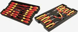 Wiha 32989 28 Piece Insulated Pliers/Cutters/Screwdrivers Tray Set