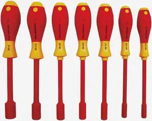 Wiha 32294 7 Piece Insulated Nut Driver SAE Set