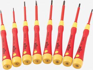 Wiha 32088 Insulated Precision Slotted and Phillips Screwdriver Set, 8 Pieces