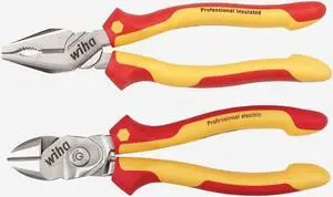 Wiha 32862 Insulated Combo Pliers & BiCut SuperCut Set, 2 pcs