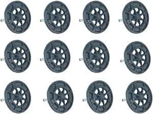 Set of 12 Dark Blue Cast Iron Cabinet Hardware Knobs: Nautical Compass Rose Drawer Pulls, Each 2.25 Inches in Diameter, Perfect for Stylish Room Décor