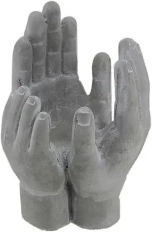 His Hers Ours Decorative Cement Family Hands Decor 9 Inches High His Hers Ours Decorative Cement Family Hands Decor 9 Inches High