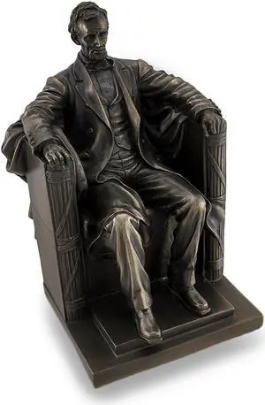 Abraham Lincoln Bronze Finished Historical Sculptural Statue, Expertly Crafted Replica - 9 Inches High - A Distinguished Homage to a Revered President