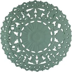 24 Inch Mint MDF Filigree Wall Art Home Decor Sculpture Decorative Floral Plaque