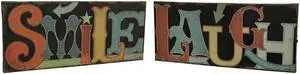 Smile & Laugh 2 Piece LED Lighted Canvas Wall Print Set