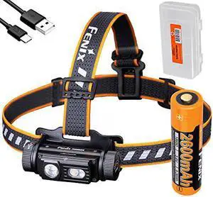 Fenix HM60R Headlamp, 1200 Lumen USB-C Rechargeable with Flood Light, Red Light and LumenTac Battery Organizer