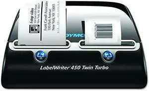 DYMO Label Writer 450 Twin Turbo label printer, 71 Labels Per Minute, Black/Silver (1752266)