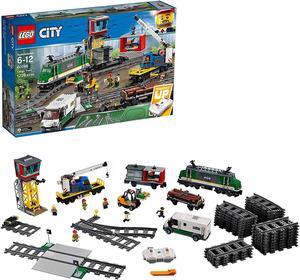 LEGO City Cargo Train 60198 Remote Control Train Building Set with Tracks for Kids, Top Present and Christmas Gift for Boys and Girls (1226 Pieces)