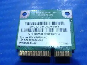 HP Pavilion 15-b142dx 15.6" Genuine Wireless WIFI Card 675794-001 670036-001