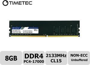 Timetec Hynix IC 8GB DDR4 2133MHz PC4-17000 Unbuffered Non-ECC 1.2V CL15 1Rx8 Single Rank 288 Pin UDIMM Desktop Memory RAM Module Upgrade (8GB)