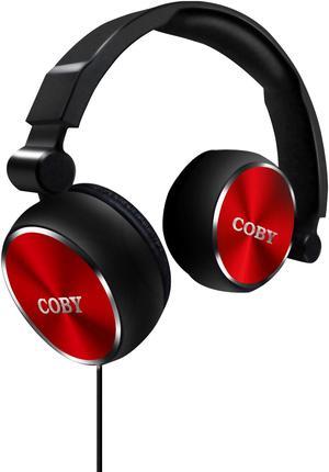 Coby Aluminum Foldz Headphones CVH-804-RED - RED