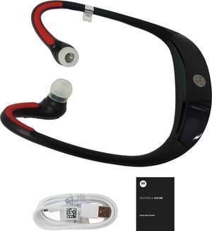 Motorola S10-HD Sound Wireless Bluetooth Stereo Music Headphones Black & Red