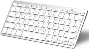 Speedex Slim Wireless Bluetooth keyboard with 78 keys_White & Silver