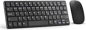 Speedex Wireless 2.4GHz 64 keys 5 Row Ultra-slim Silent Wireless Keyboard and Mouse Combo for Notebook Laptop Desktop PC & Smart TV_Black color