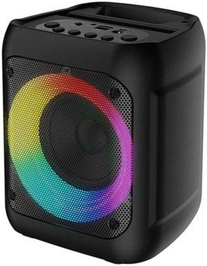 Havit SQ133BT Wireless Bluetooth V5.0, Outdoor Bright RGB Lighting 8W, 4 inch Sound Box Speaker_Black