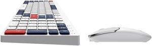 Havit KB830WB Dual-Mode Wireless 2.4Ghz + Bluetooth V5.1 keyboard and Mouse Combo Set_White