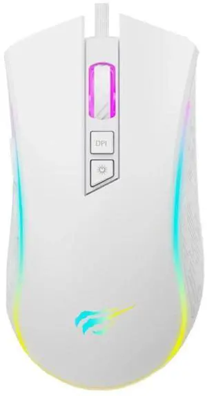 Havit MS1034 USB RGB Backlighting 4800DPI Gaming Mouse_White