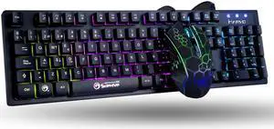 Marvo Wired LED Backlight Membrane Gaming Keyboard & Mouse Combo Marvo Wired LED Backlight Membrane Gaming Keyboard & Mouse Combo