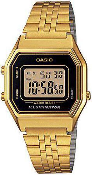 Women's Casio Classic Digital Gold Tone Steel Watch LA680WGA-1DF LA-680WGA-1D