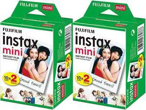 Fujifilm Instax Mini Instant Film - 40 Sheets (2 Packs of 20 Film Sheets)