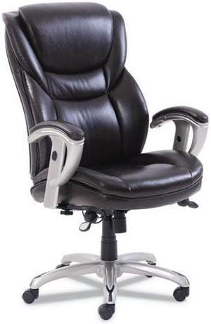 Emerson Executive Task Chair, 22 1/4w x 22d x 22h Seat, Brown Leather