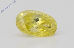 Oval Cut Loose Diamond (1.05 Ct,Fancy Intense Yellow(Color Enhanced) Color,SI1 Clarity) IGL Certified