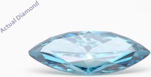 Marquise Cut Loose Diamond (0.98 Ct,Fancy Intense Blue(Color Enhanced) Color,SI1 Clarity) IGL Certified