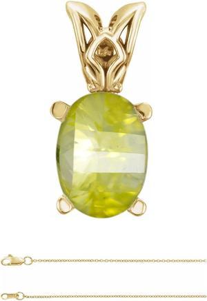 Millennial Sunrise (Branded Shape) Diamond Pendant 14k Yellow Gold (0.43 Ct Yellow/green(Irradiated) VS )