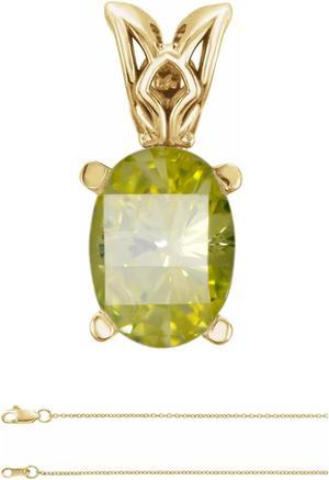 Millennial Sunrise (Branded Shape) Diamond Pendant 14k Yellow Gold (0.44 Ct Yellow(Irradiated) VS Clarity)