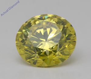 Round Natural Mined Loose Diamond (1.27 Ct Fancy Intense Yellow(Irradiated) VS1(Enhanced) Clarity) IGL