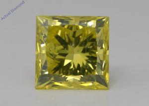 Princess Natural Mined Loose Diamond (2.01 Ct Intense Yellow(Irradiated) SI1(Enhanced) Clarity) IGL