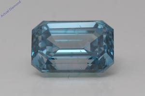 Emerald Natural Mined Loose Diamond (2.76 Ct Fancy Intense Blue(Irradiated) VS2(Enhanced) Clarity) IGL